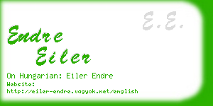 endre eiler business card